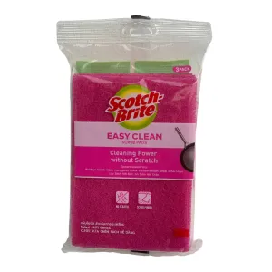 3M Scotch Brite Easy Clean Scrub Pad Non-Scratch 3 pieces