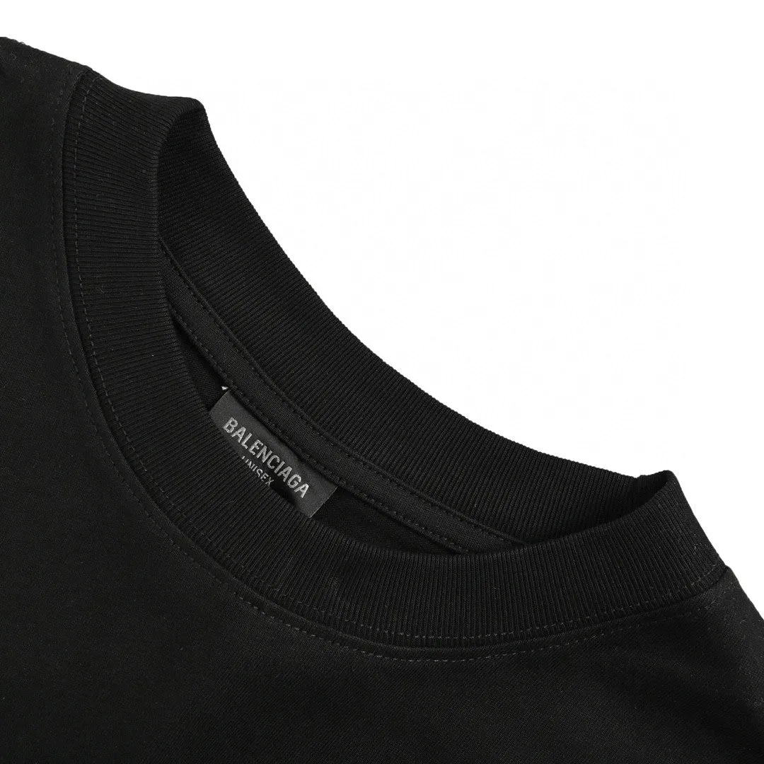 Balenciaga Gradient Logo T-Shirt (Black)