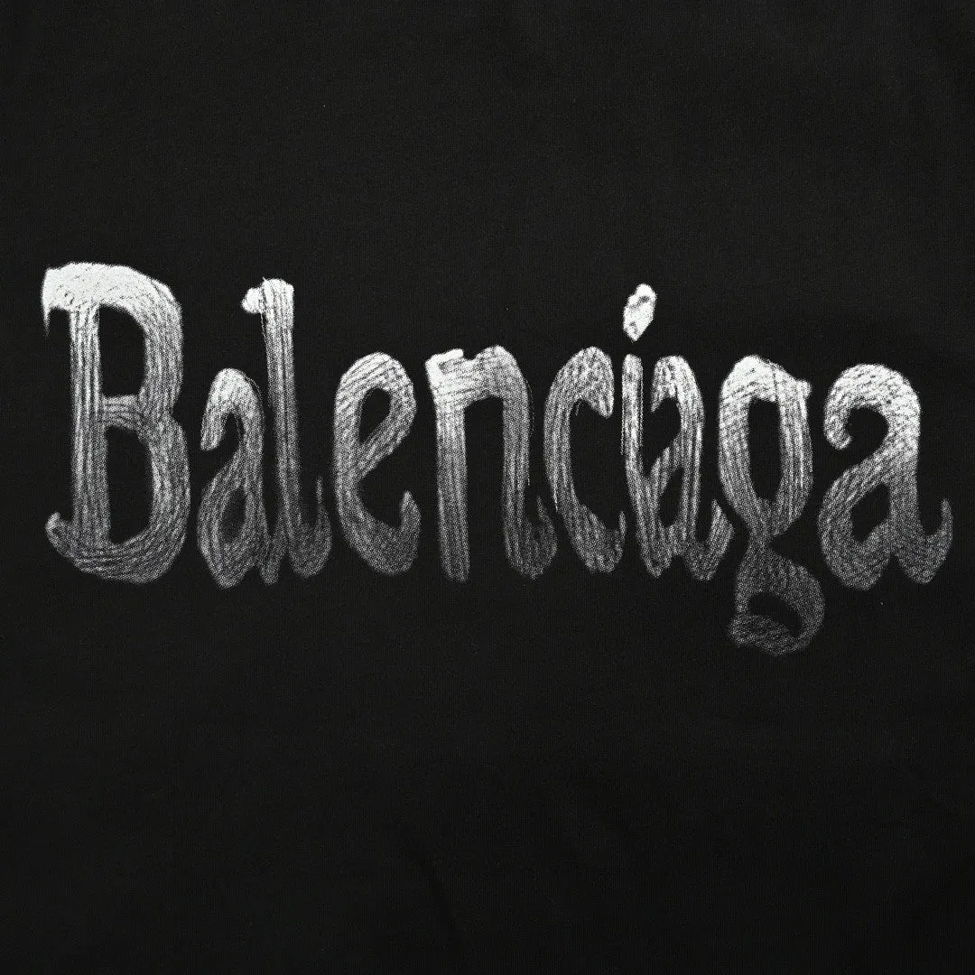 Balenciaga Gradient Logo T-Shirt (Black)