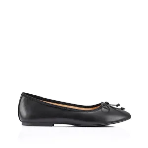 Ballerina Ballet Flats - Black Smooth