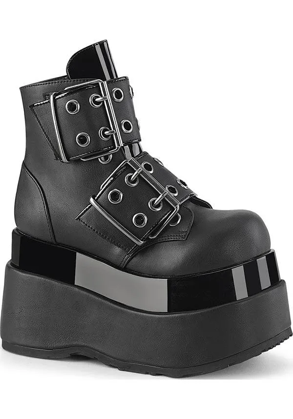 BEAR-104 [Black Vegan Leather] | PLATFORM BOOTS [PREORDER]