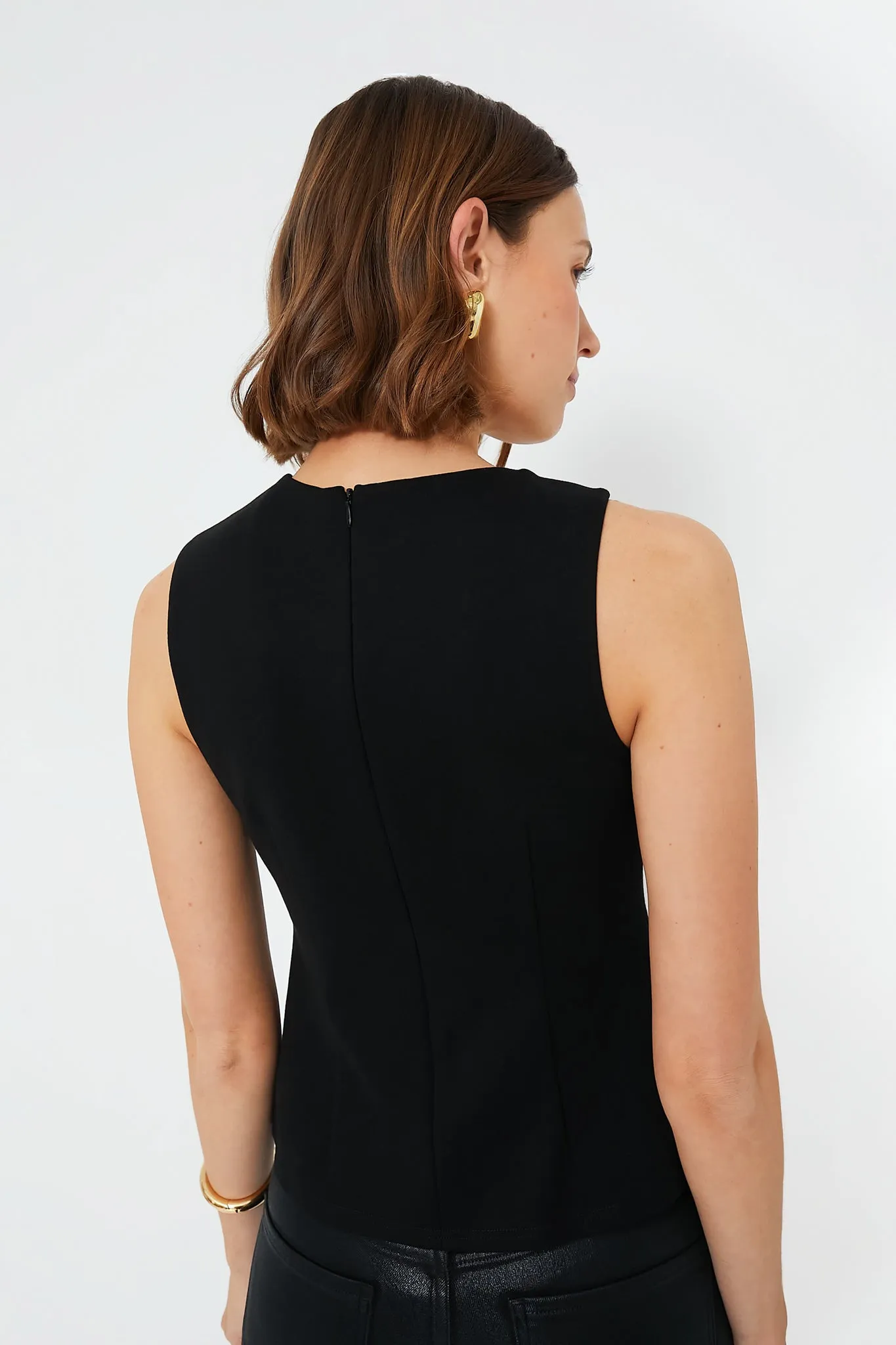 Black Asymmetrical Angelique Top