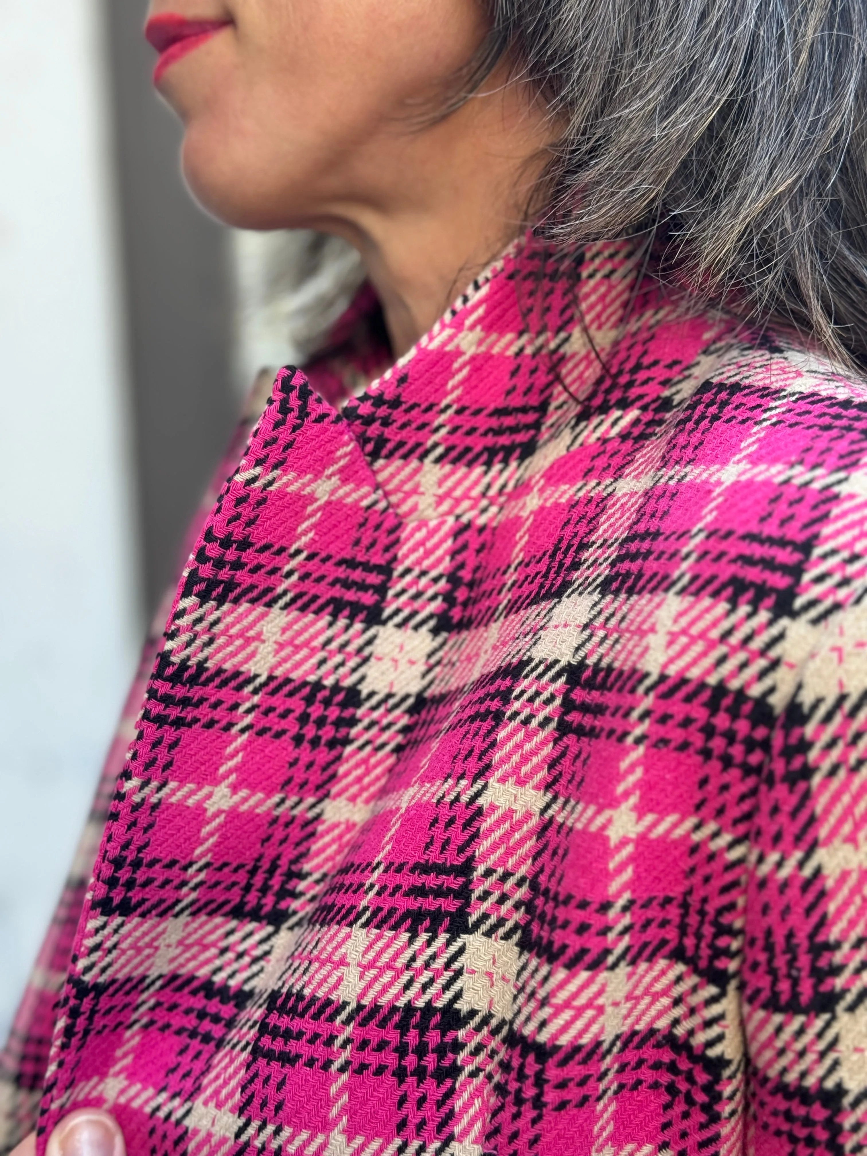 CAMPO Fuchsia Checker Blazer