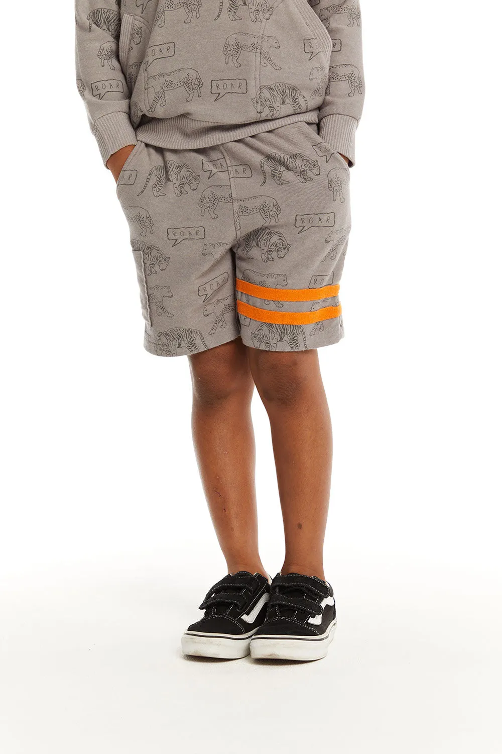 Cheetah Print Cargo Shorts