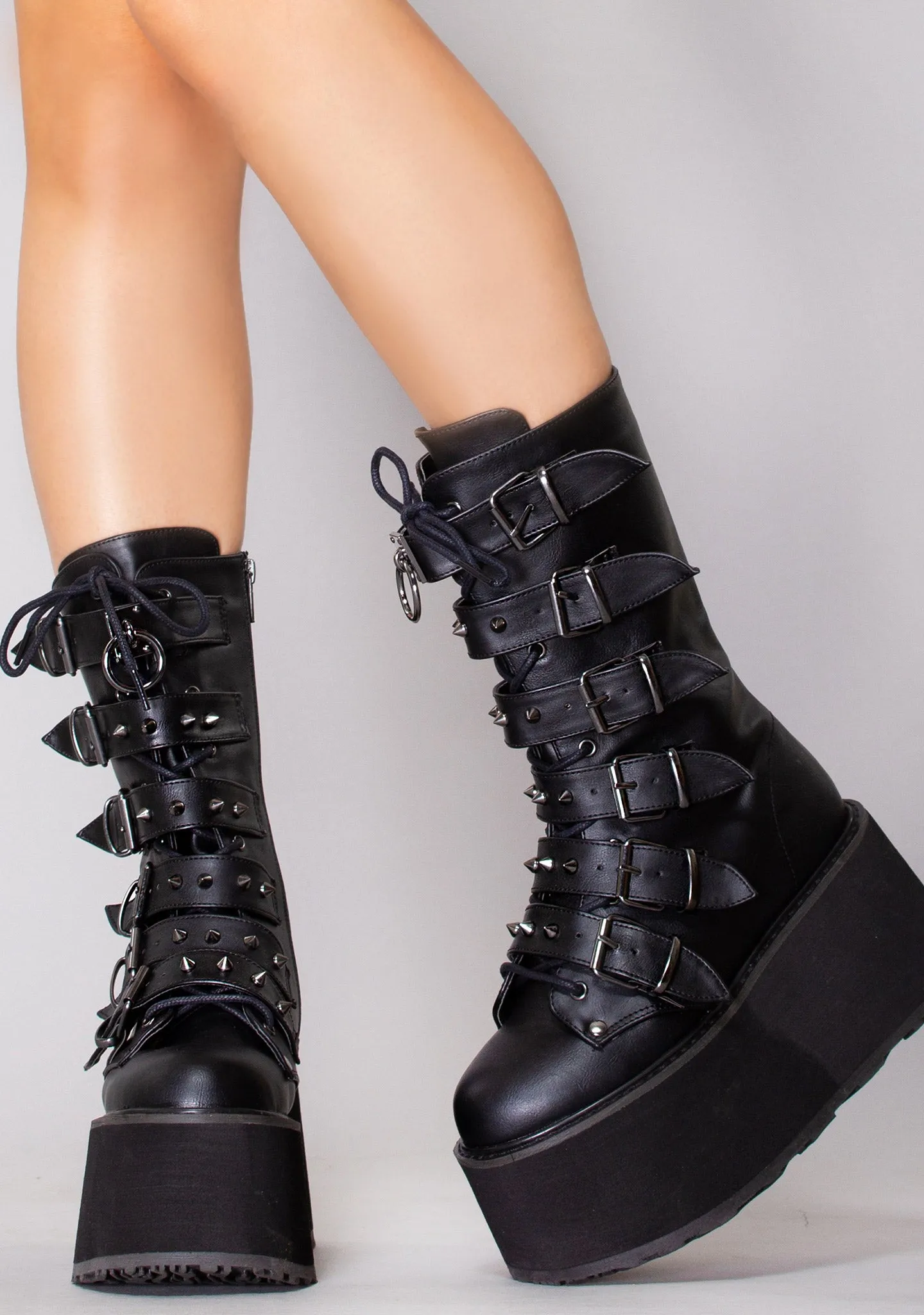 DAMNED 225 Dark Soul Black Platform Boots