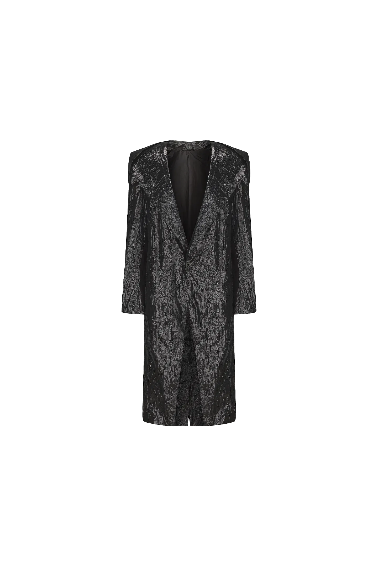 Disark Anniversary Limited Edition Textured Pleated Shoulder Pad Hooded Coat