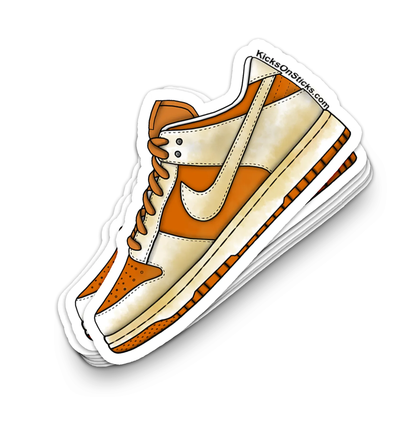 Dunk Low "VNTG Pack White Orange" Sneaker Sticker