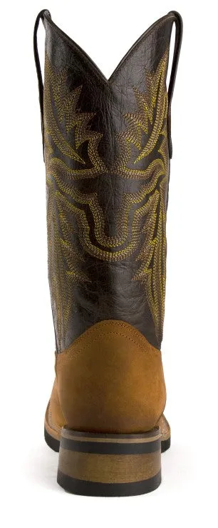 Ferrini Mens Maverick 1509310 Handcrafted Two tone Brown Cowboy Boots