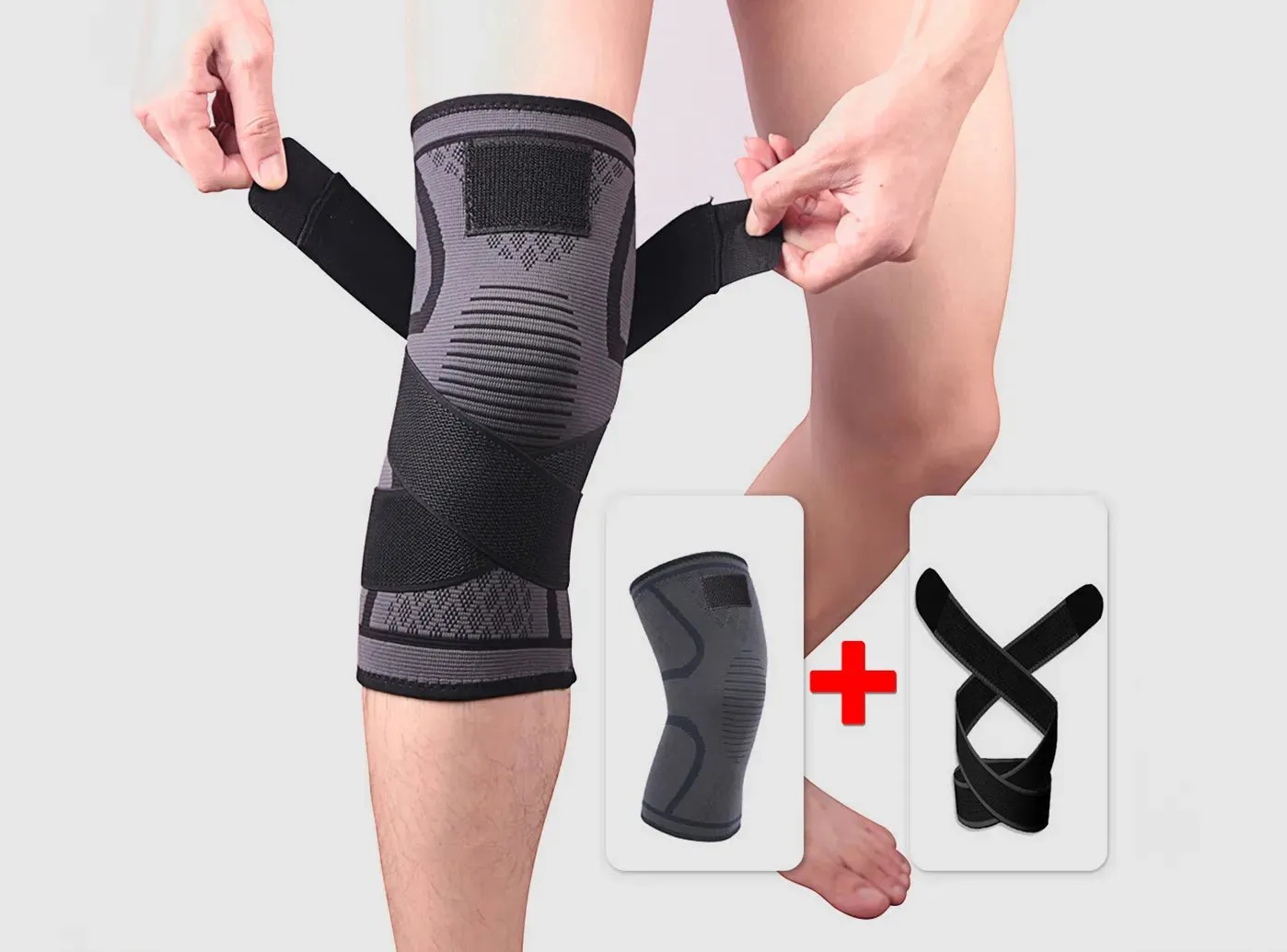 FitVille Compression Knee Pad 1-Pair Bundle (Unisex)