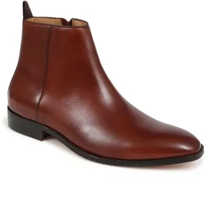 Sure, heres a more optimized title for the e-commerce product:

Stylish Flaxen Leather Ankle Boots - Model 325 744