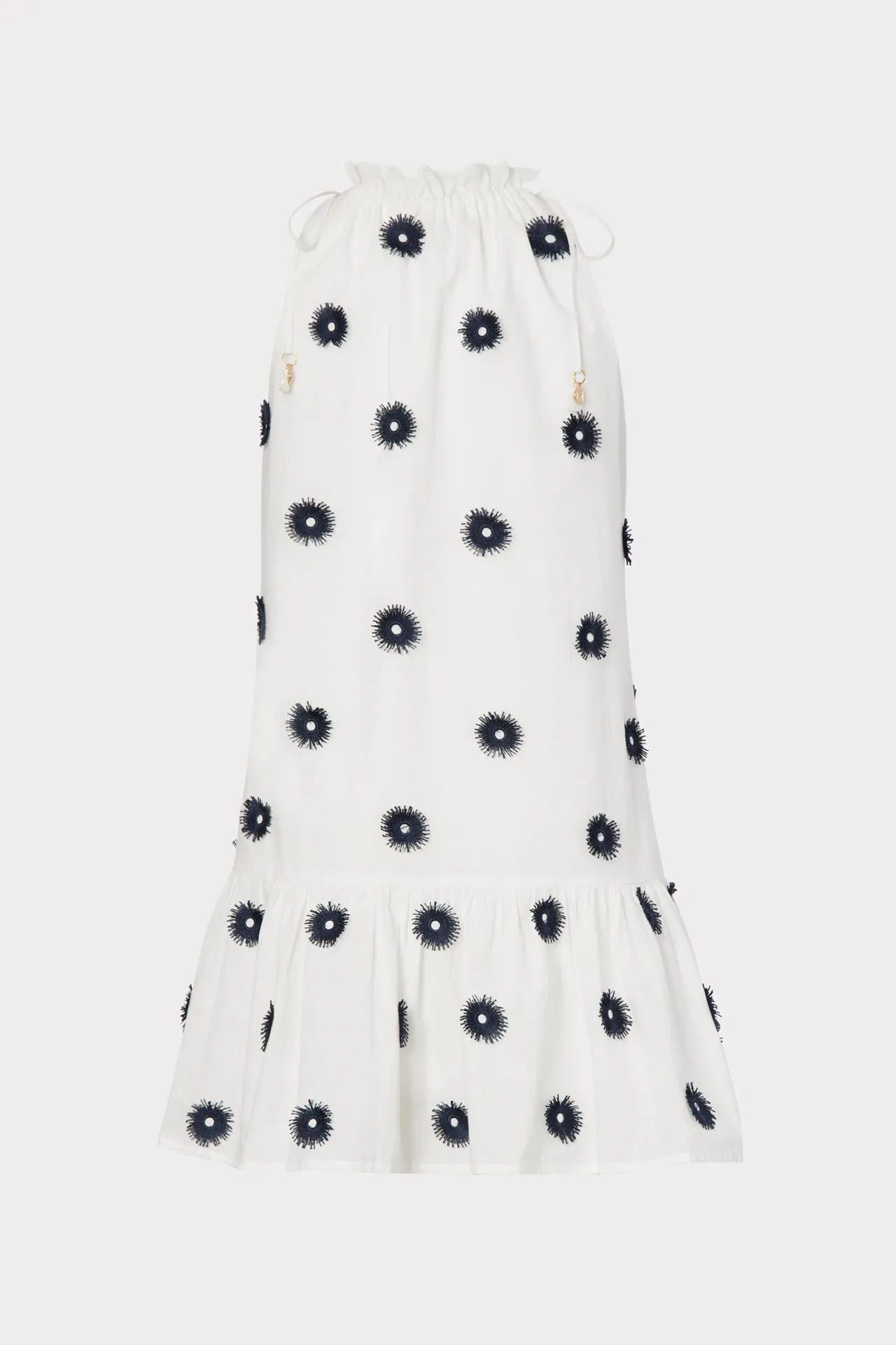 Flora Pom Pom Embroidered Dress