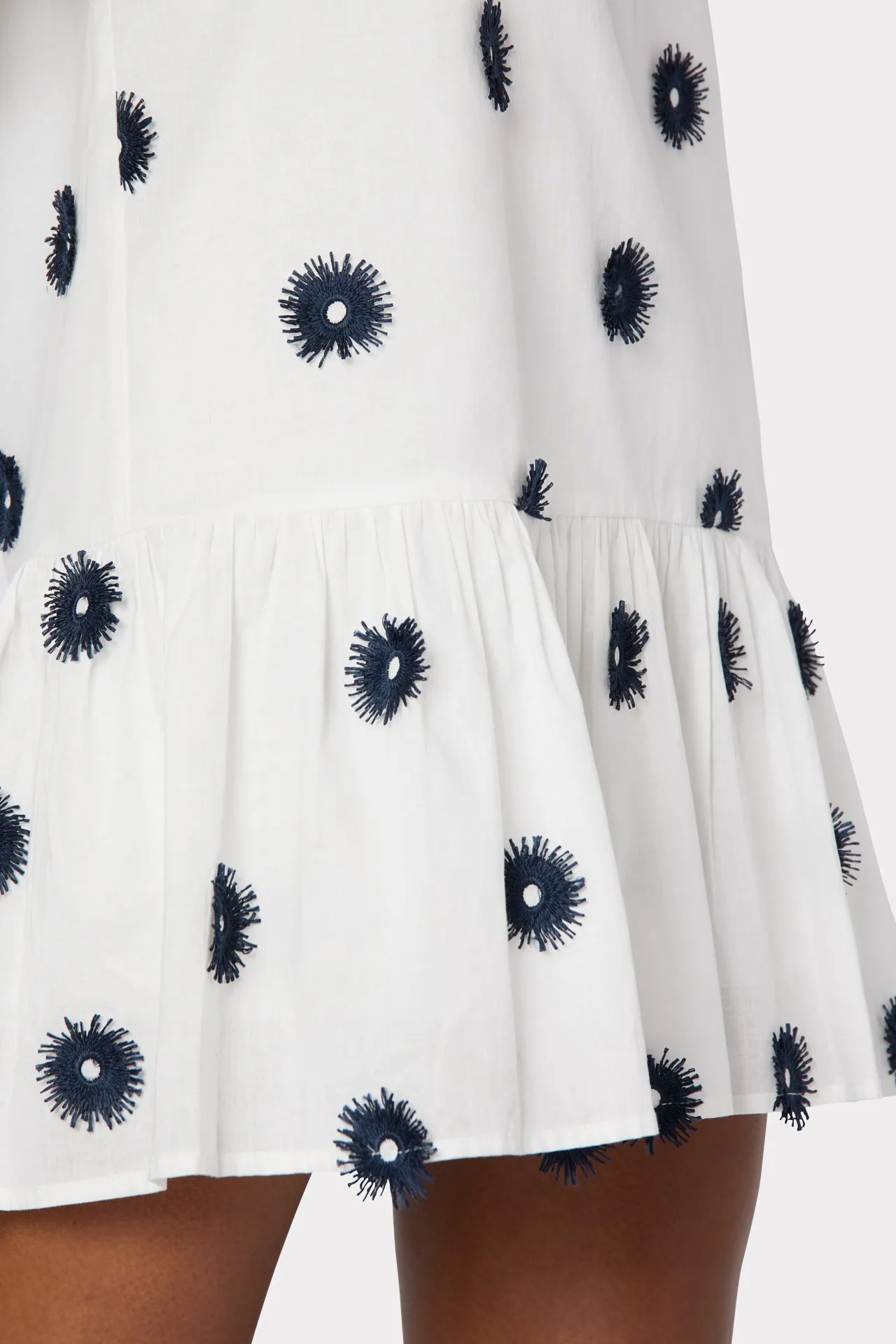 Flora Pom Pom Embroidered Dress