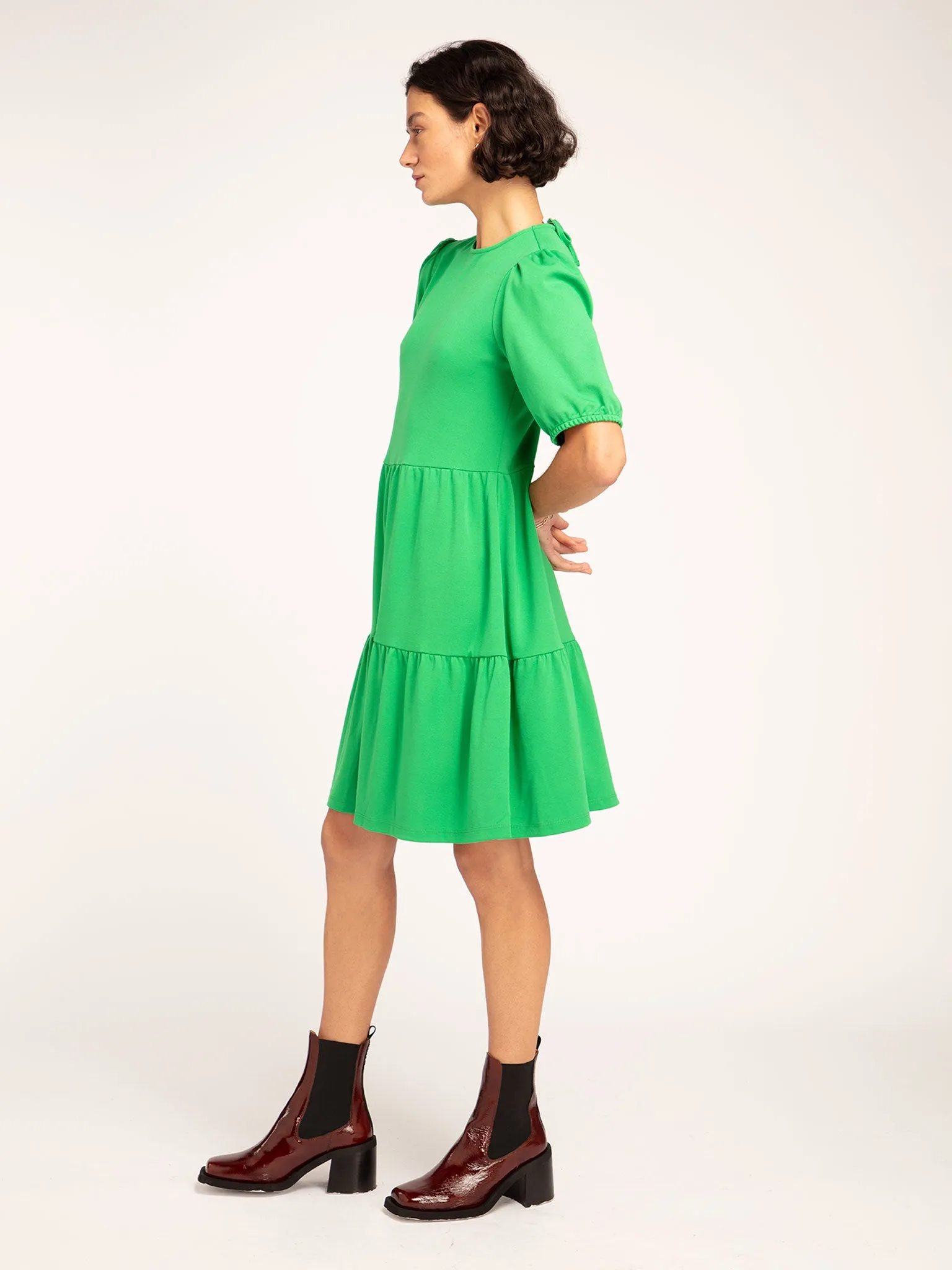 Hazel Tie Back Dress in Green