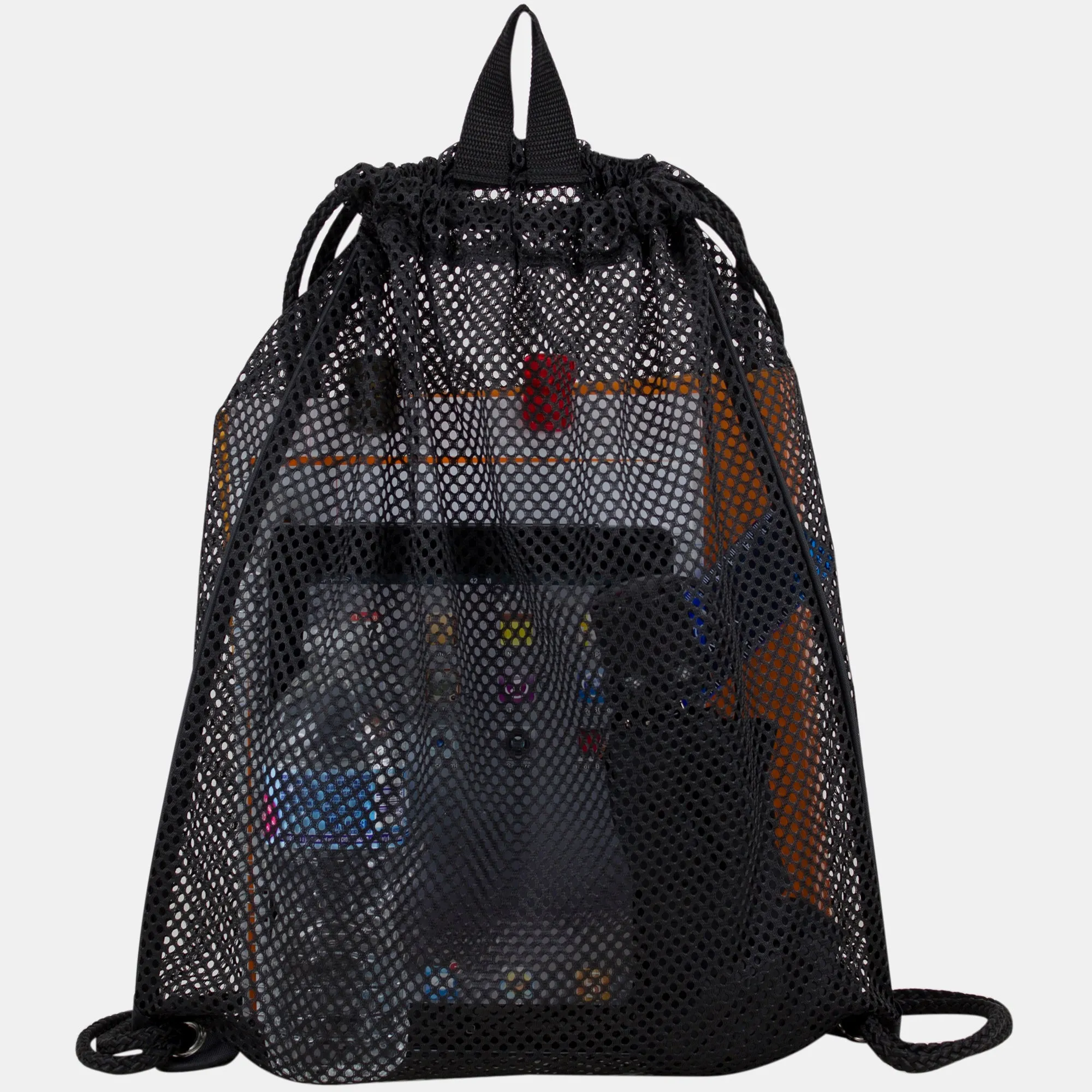 High-Capacity Mesh Drawstring with Cinch-able Closure