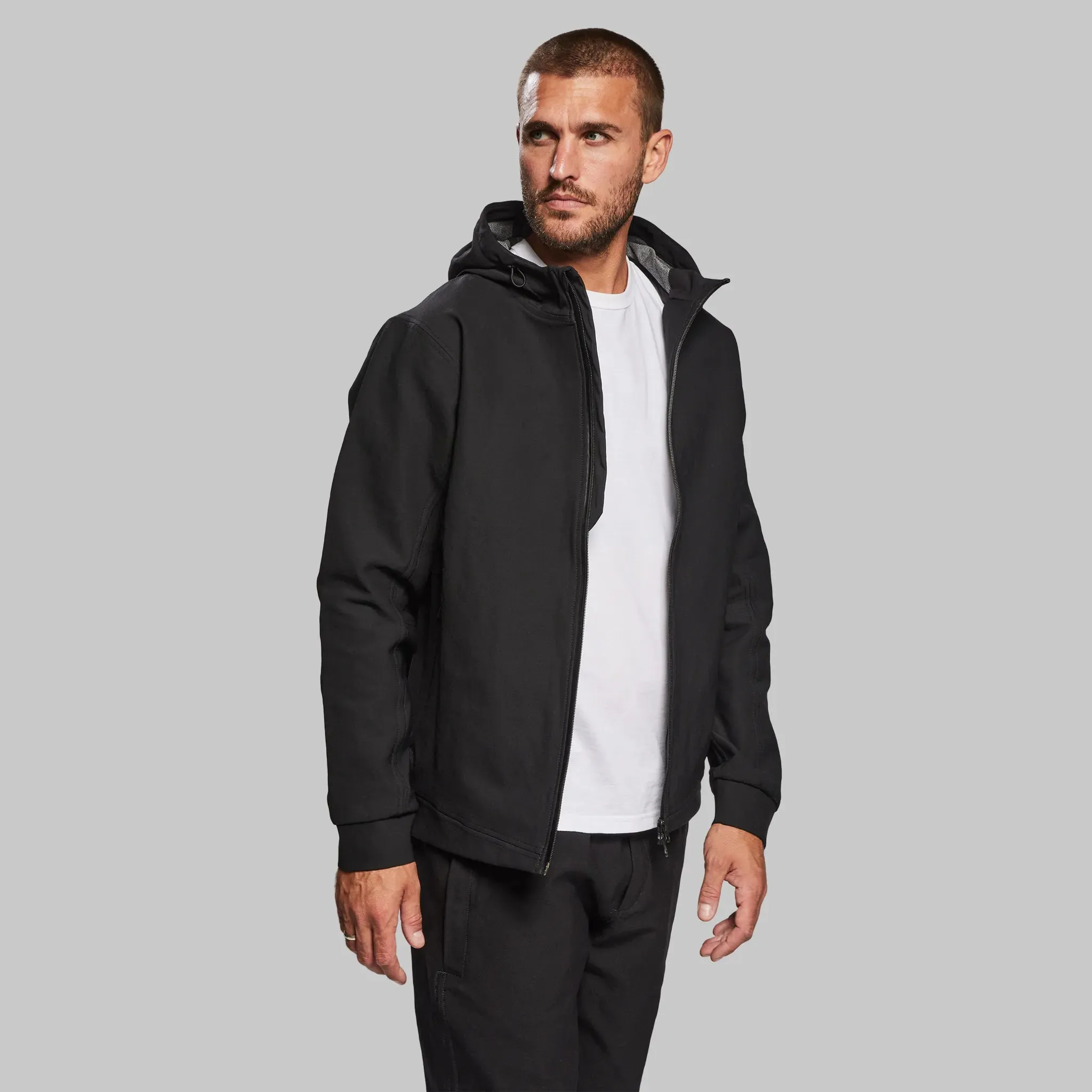 Black, Indestructible Hooded Jacket - Enhanced Durability Edition