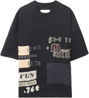 Jil Sander Graphic-Patch Cotton T-shirt Black