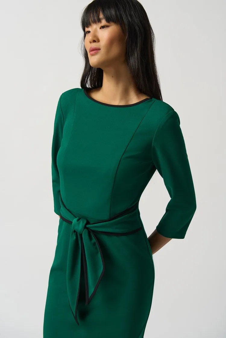 Joseph Ribkoff 3/4 Sleeve Contrast Trim Dress