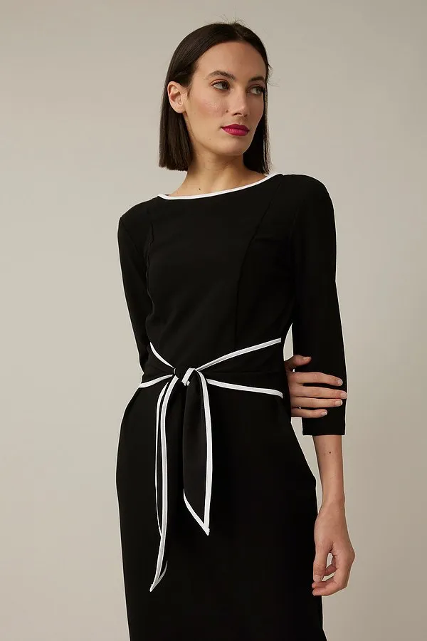 Joseph Ribkoff 3/4 Sleeve Contrast Trim Dress