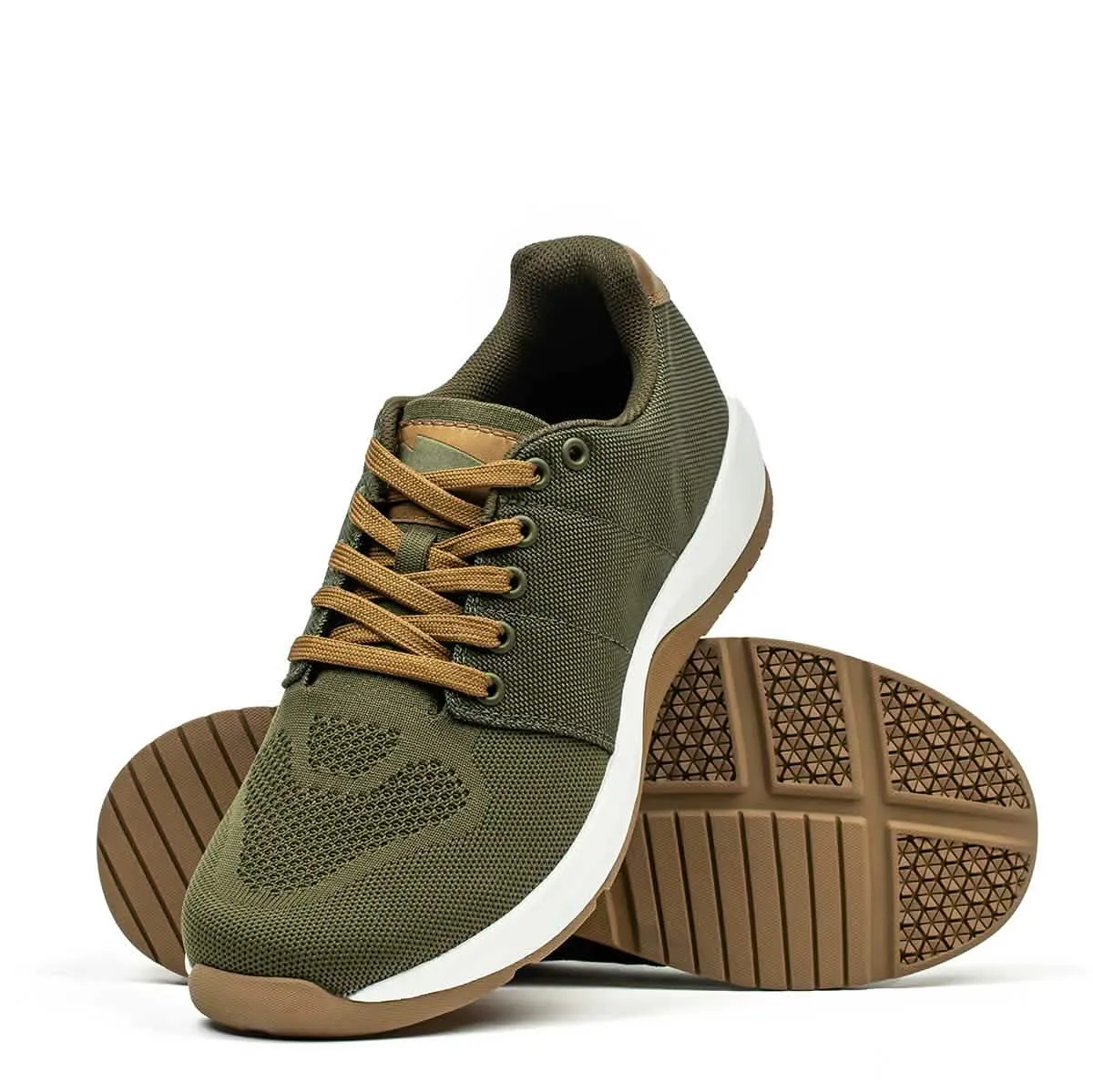 Men's Ballistic Trainers - Green   White   Gum