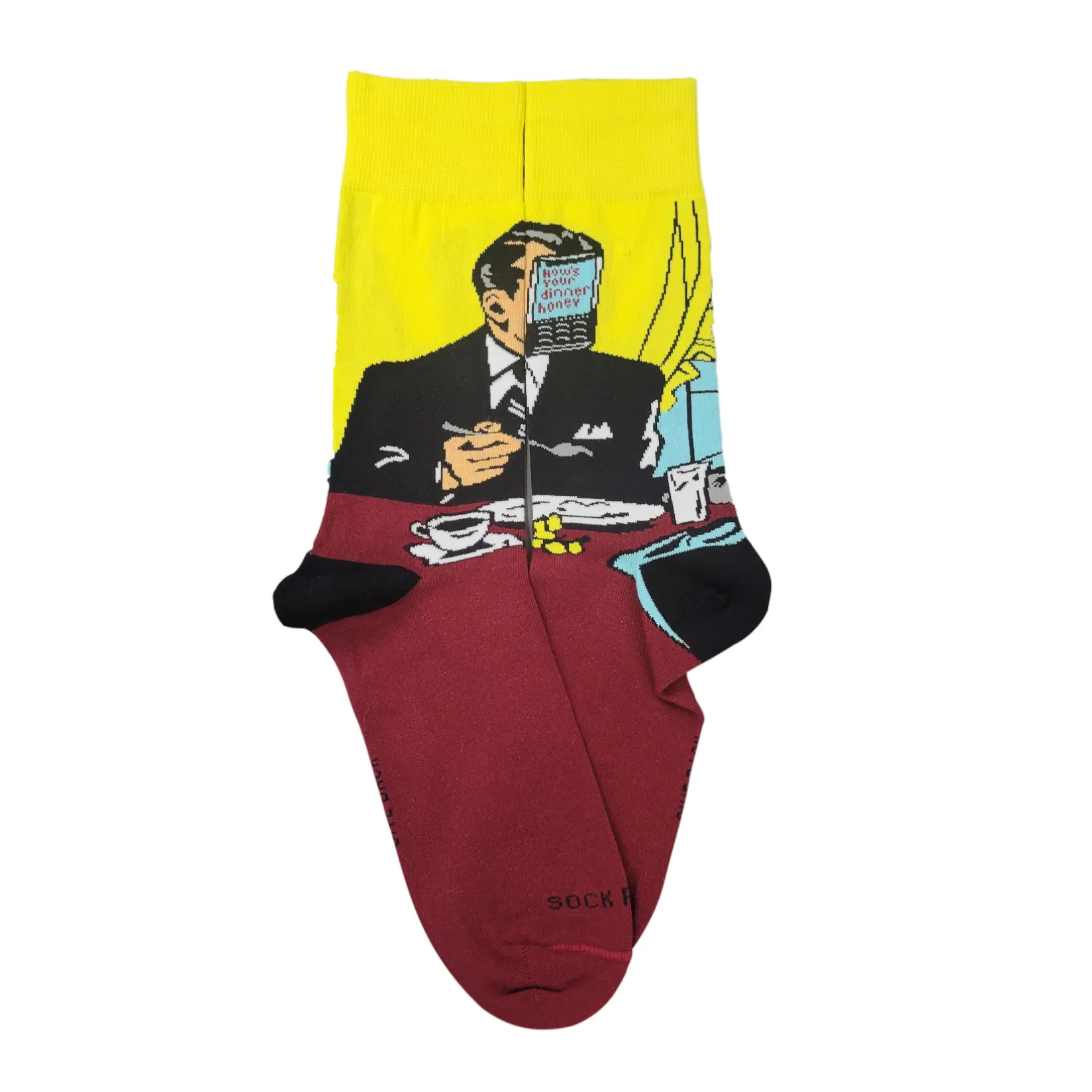 Modern Date and the New Normal Socks from the Sock Panda (Adult Large - Men's Shoe Sizes 8-12)