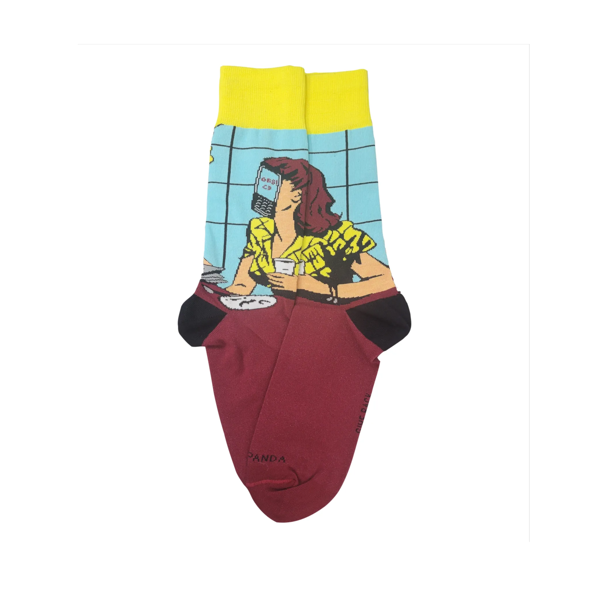 Modern Date and the New Normal Socks from the Sock Panda (Adult Large - Men's Shoe Sizes 8-12)