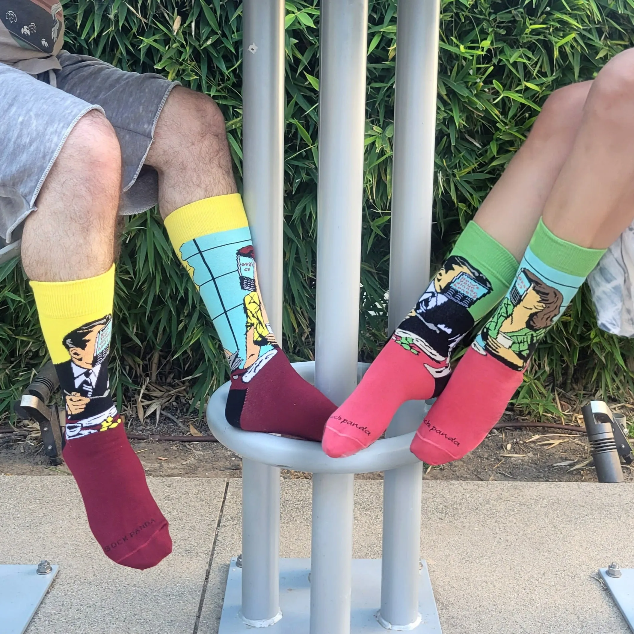 Modern Date and the New Normal Socks from the Sock Panda (Adult Large - Men's Shoe Sizes 8-12)