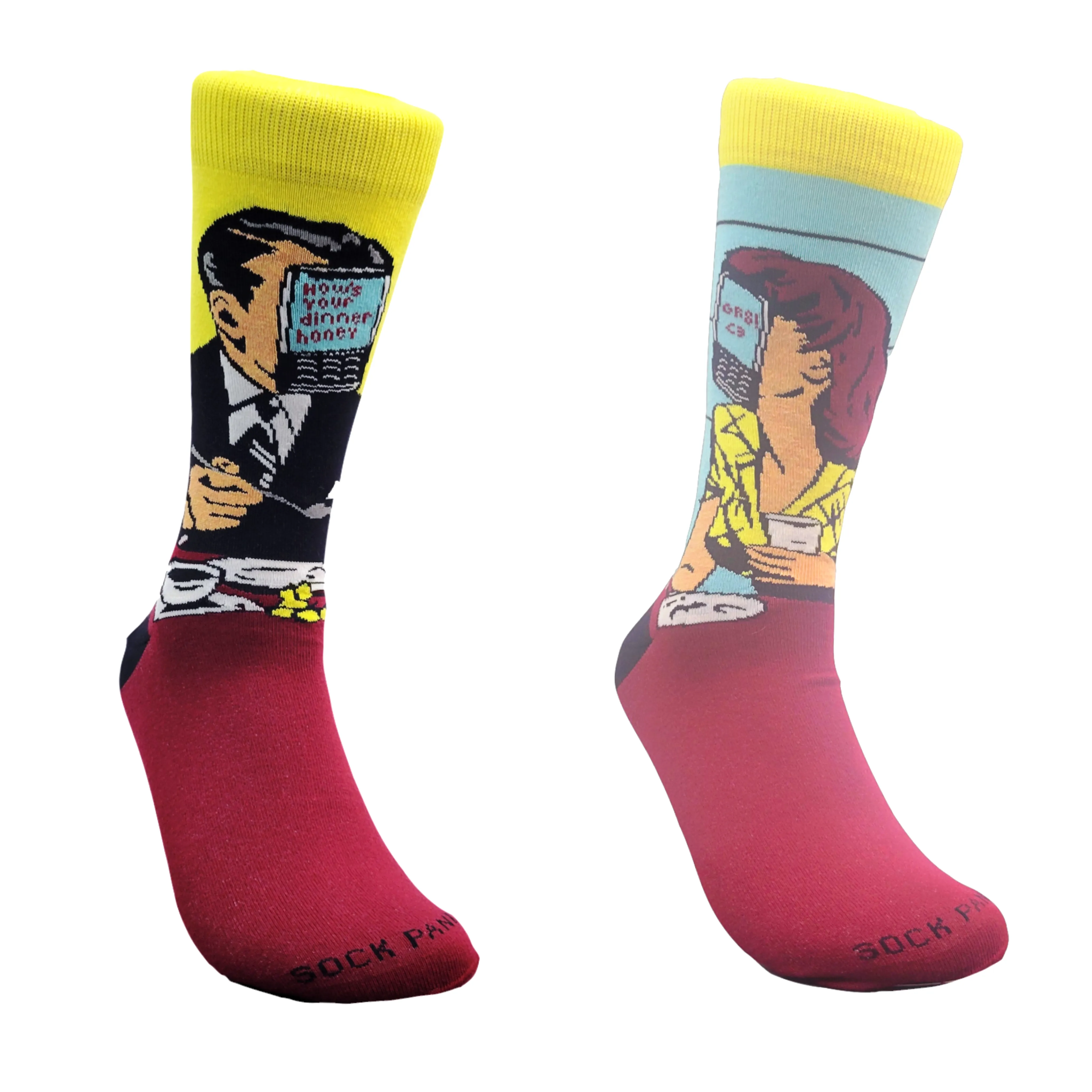 Modern Date and the New Normal Socks from the Sock Panda (Adult Large - Men's Shoe Sizes 8-12)