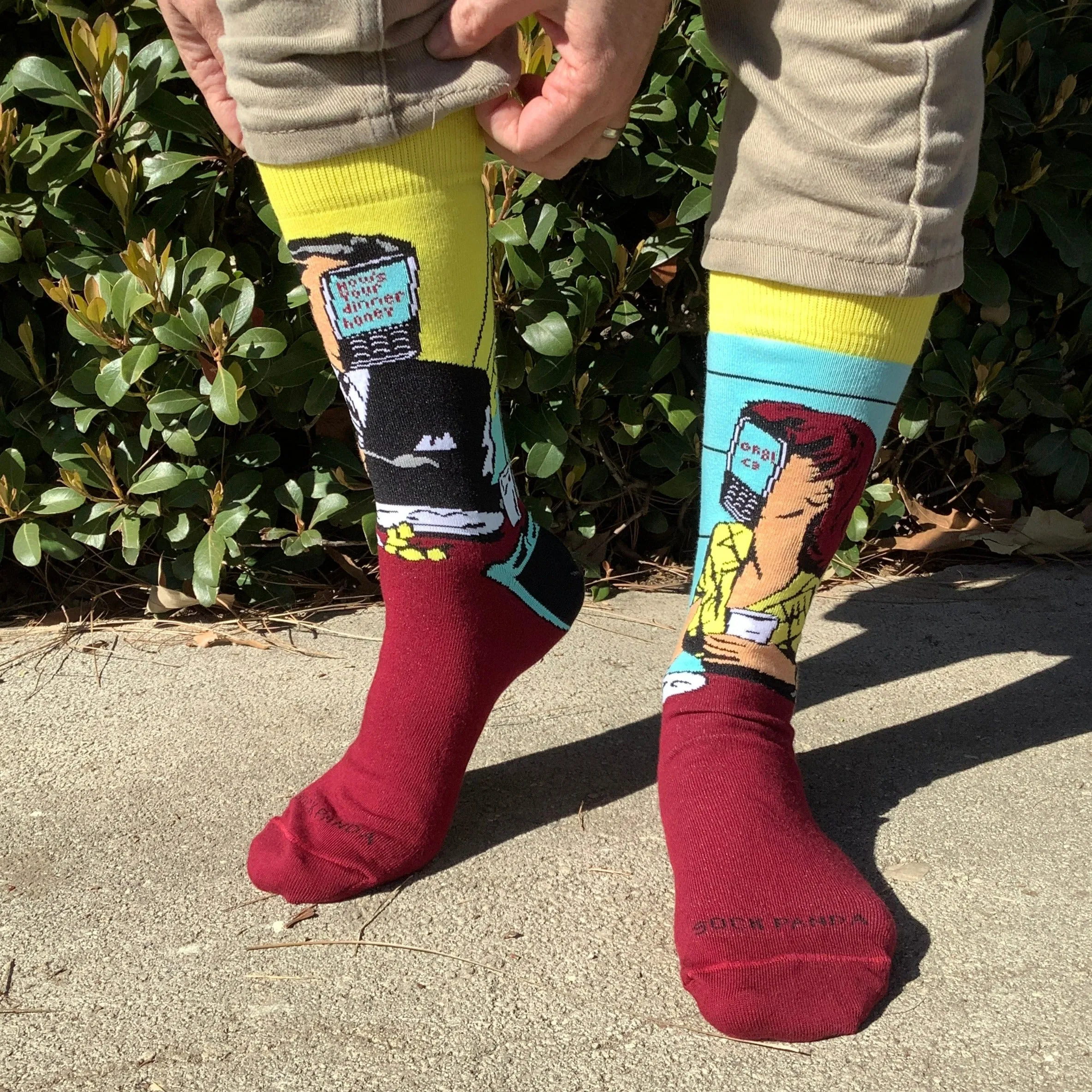 Modern Date and the New Normal Socks from the Sock Panda (Adult Large - Men's Shoe Sizes 8-12)