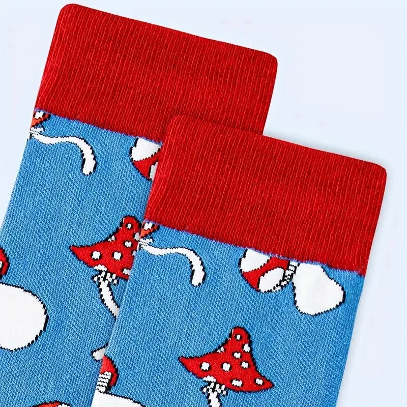 Mushroom Pattern Socks from the Sock Panda (Adult Large - Men's Shoe Sizes 8-12)