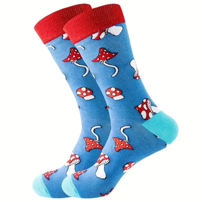 Mushroom Pattern Socks from the Sock Panda (Adult Large - Men's Shoe Sizes 8-12)