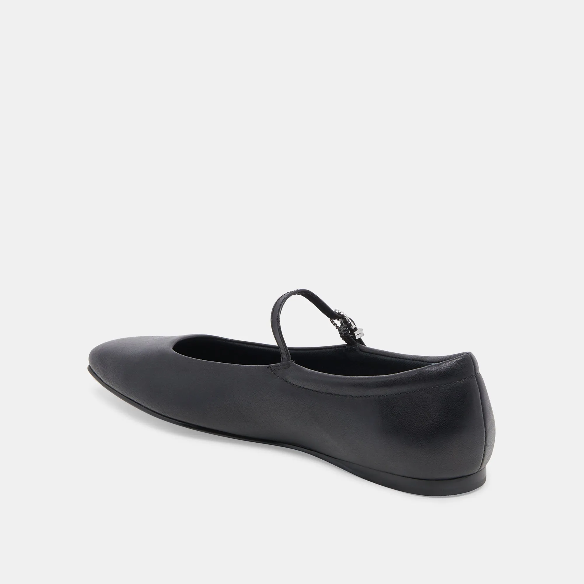 REYES BALLET FLATS BLACK LEATHER - re:vita