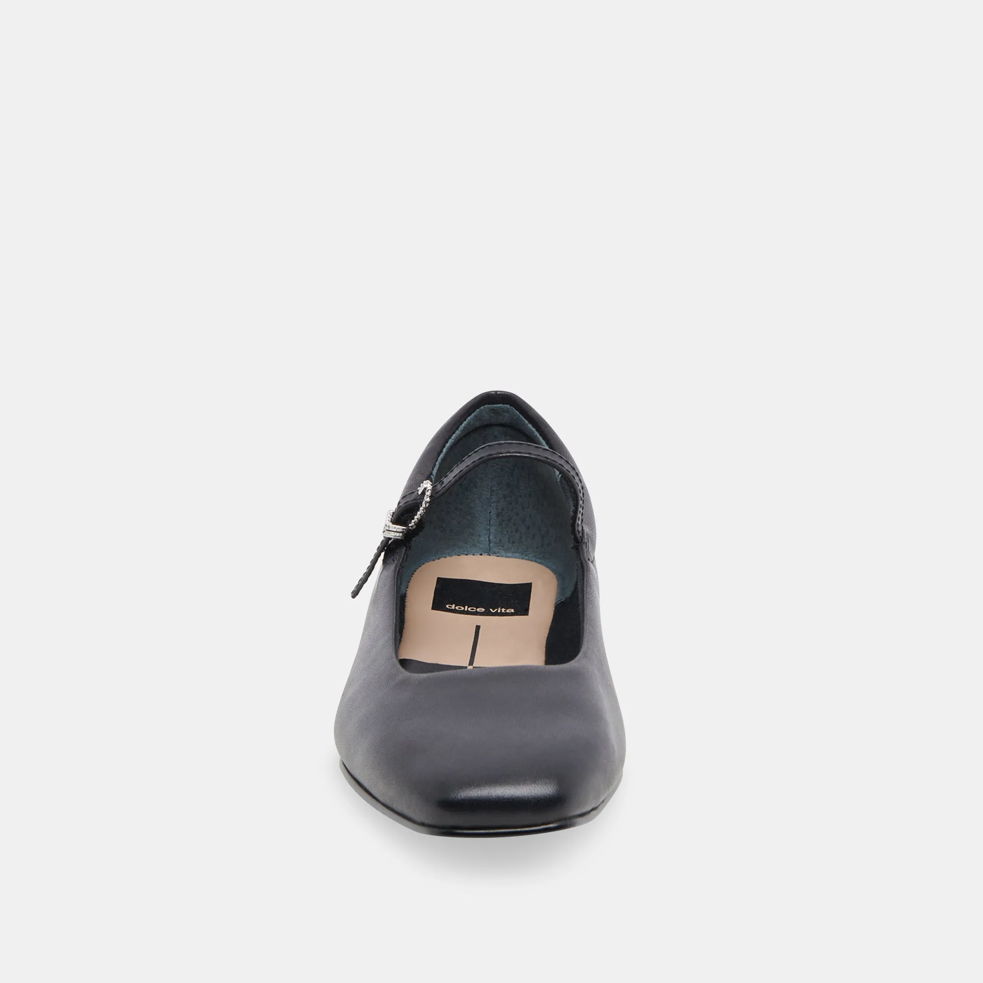 REYES BALLET FLATS BLACK LEATHER - re:vita