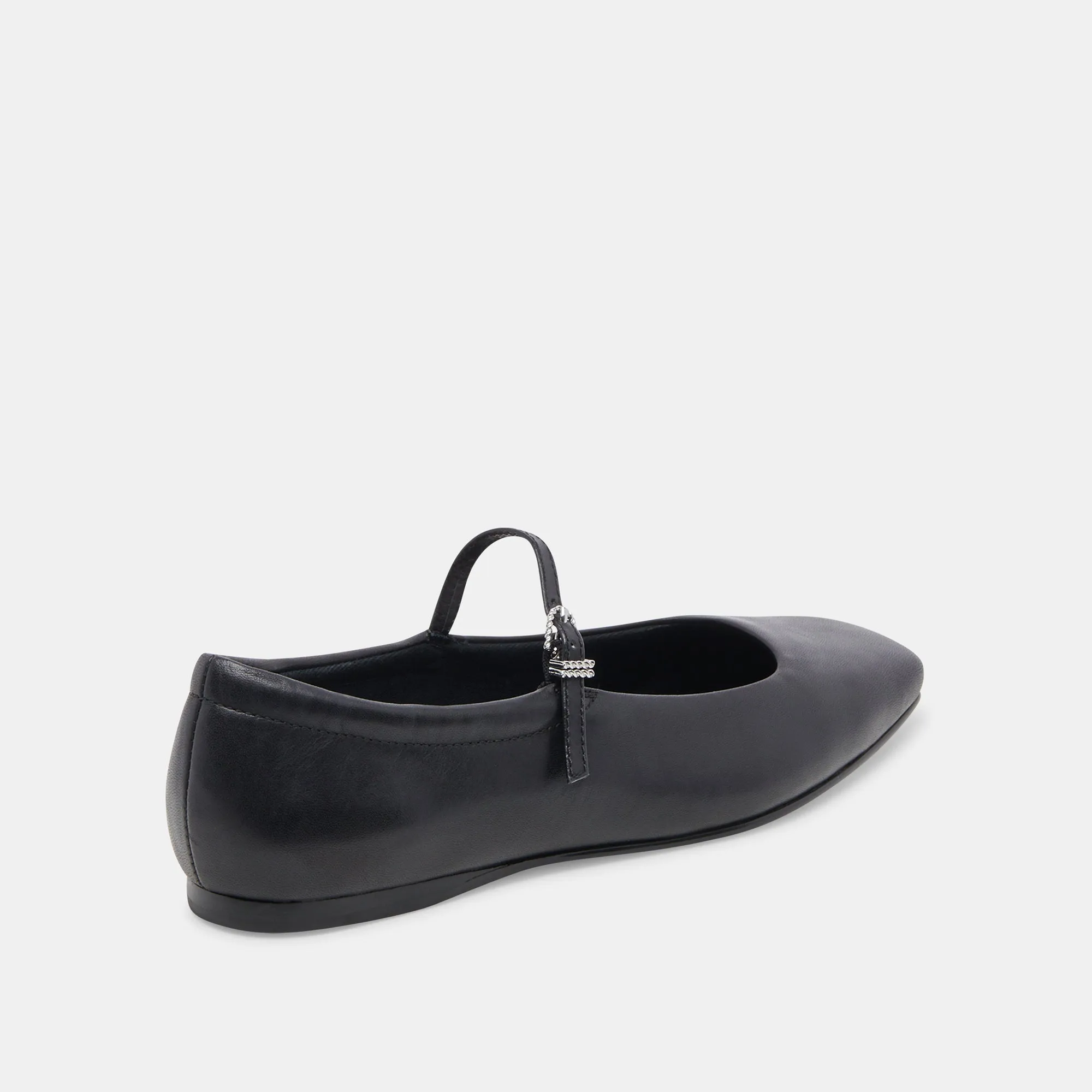 REYES BALLET FLATS BLACK LEATHER - re:vita