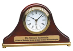 Rosewood Piano Finish Mantel Desk Clock