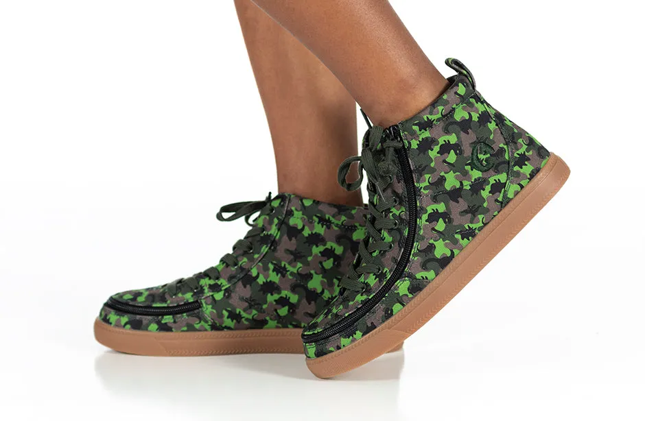 SALE - Green Dino BILLY Classic Lace High Tops