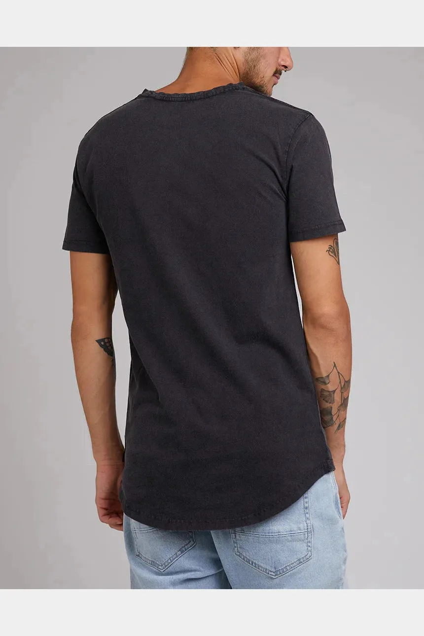 Silent theory acid tail tee - washed black