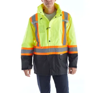 Terra Hi-Vis Rain Work Jacket 116520JYL - Yellow