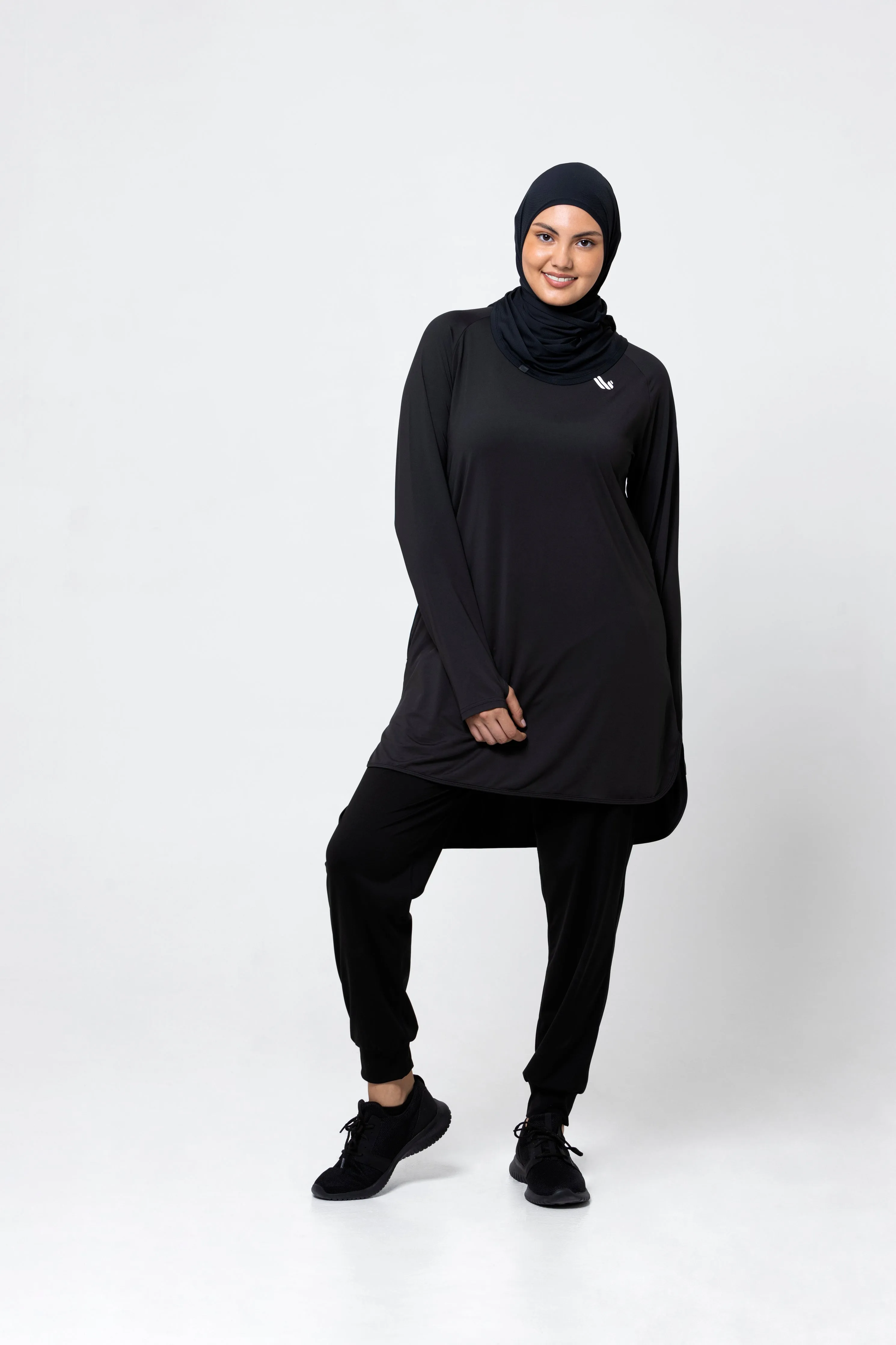 The Staple Modest Sports Dress Black