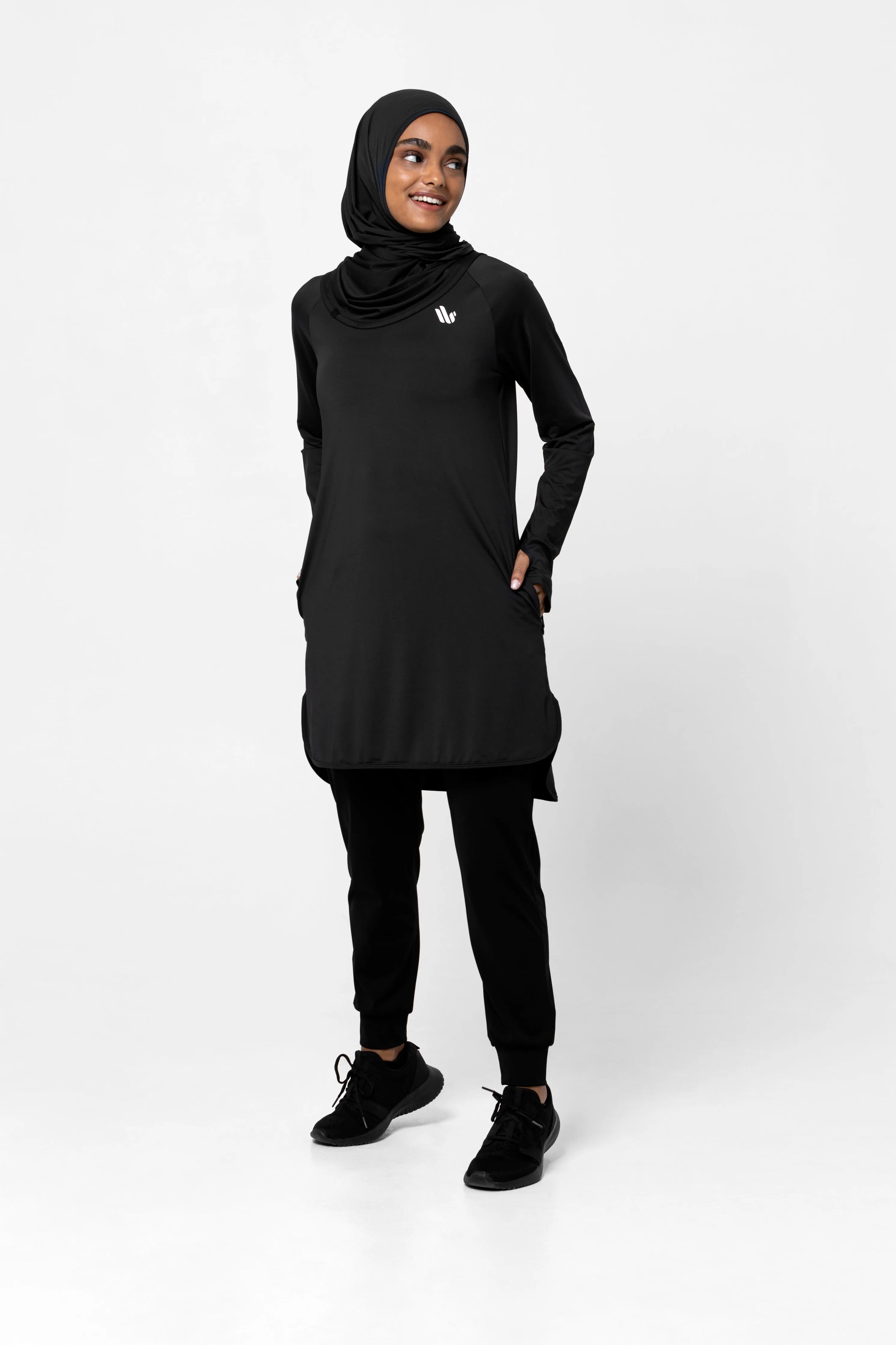 The Staple Modest Sports Dress Black