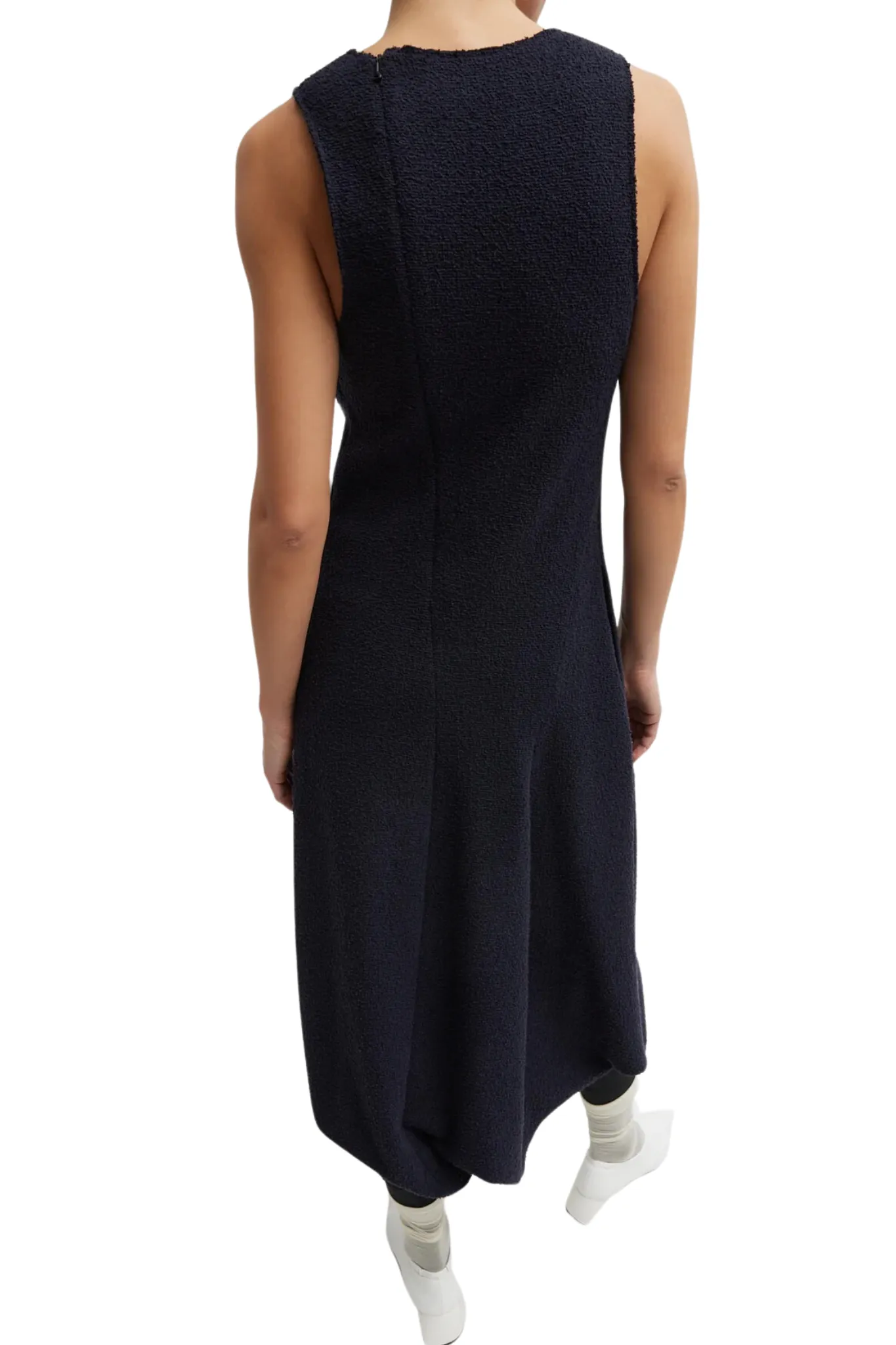 Tibi Boucle Knit Tank Tucked Dress