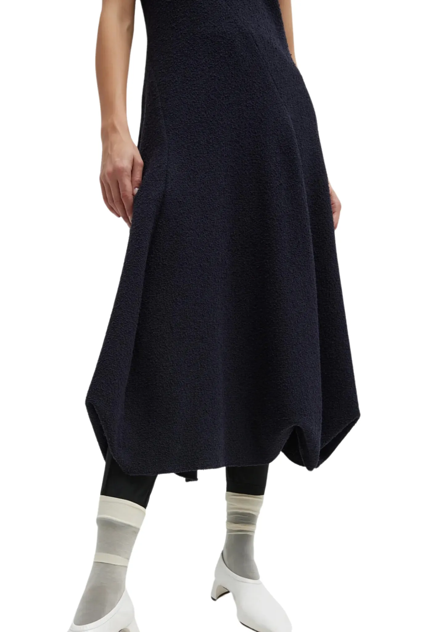 Tibi Boucle Knit Tank Tucked Dress