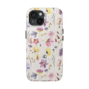 Wildflower Watercolors | Beige Floral Case