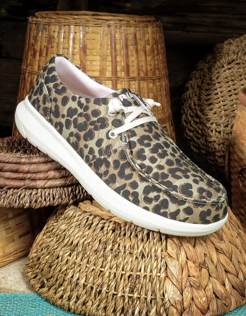 Women's Hilo Olive Leopard Print Shoes 10047018